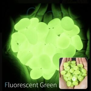 Fluorescent Green Pebbles